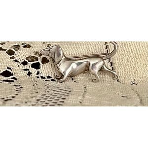 Dachshund Sterling Silver Brooch Pin